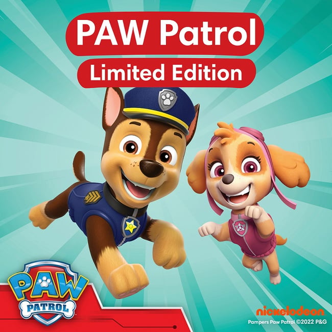 Keuze uit pampers paw patrol broekjes, harmonie broekjes en baby dry night broekjes. aanbieding